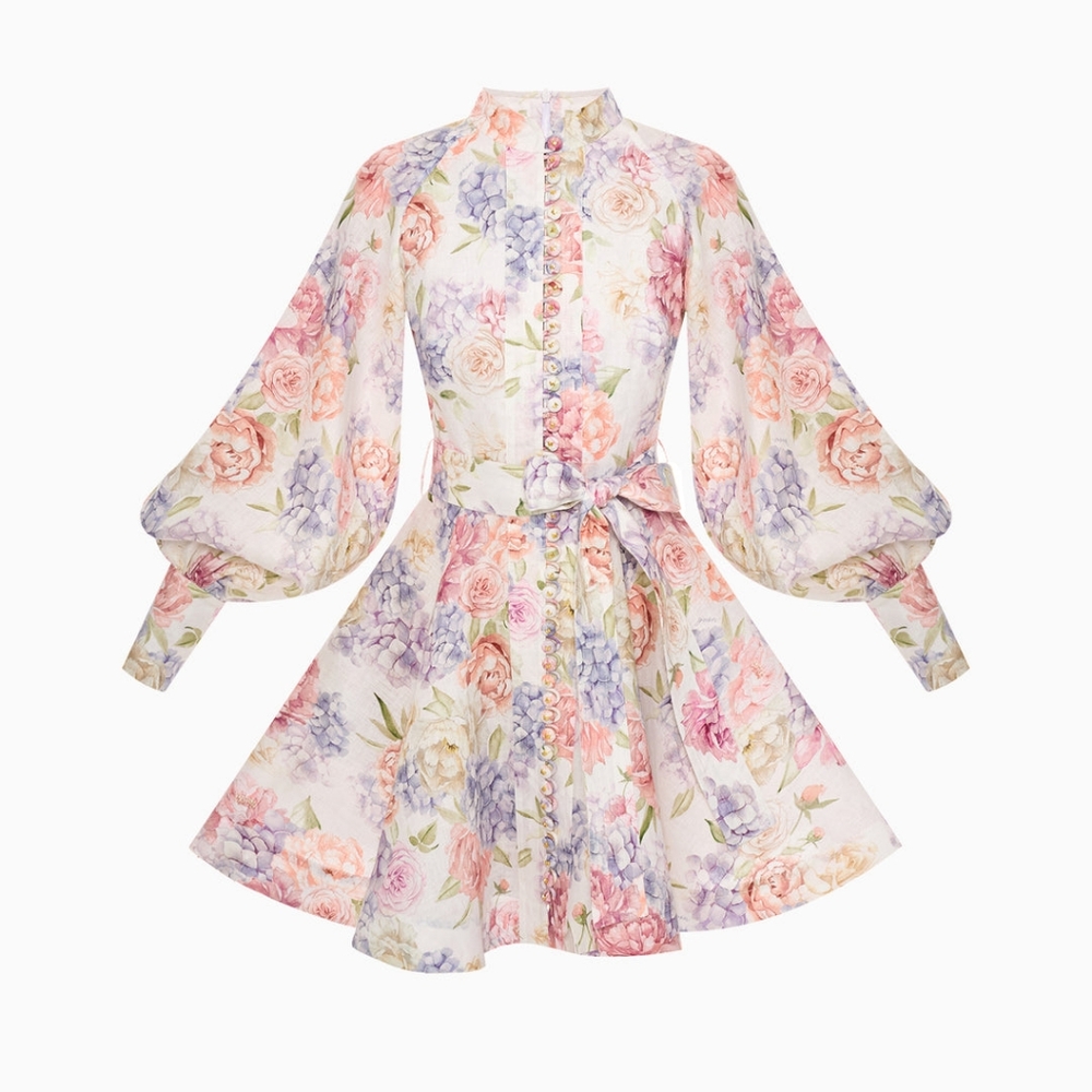 YVON JASMINE Linen Mini Dress